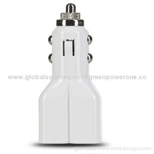 CE/FCC Mark 3.1A Dual-USB Car Chargers for iPad/Samsung Galaxy Tab, Shenzhen ManufacturerNew